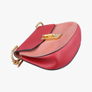 Pre-owned Chloe DREW Red×Pink Leather×suede  shoulderbag | stylenewstar