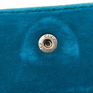Pre-owned Gucci Dionysus Blue velour 476432 shoulderbag | stylenewstar