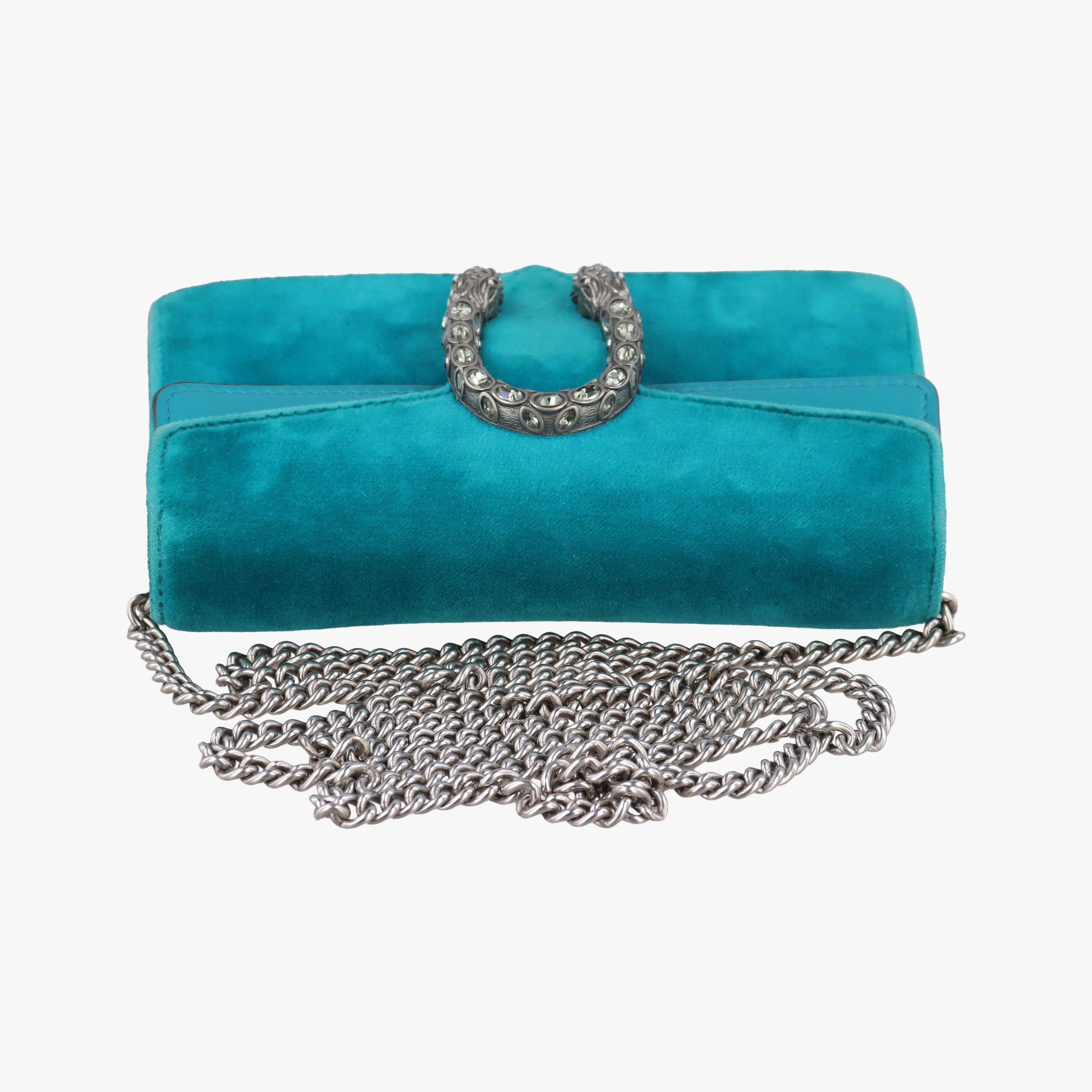 Pre-owned Gucci Dionysus Blue velour 476432 shoulderbag | stylenewstar