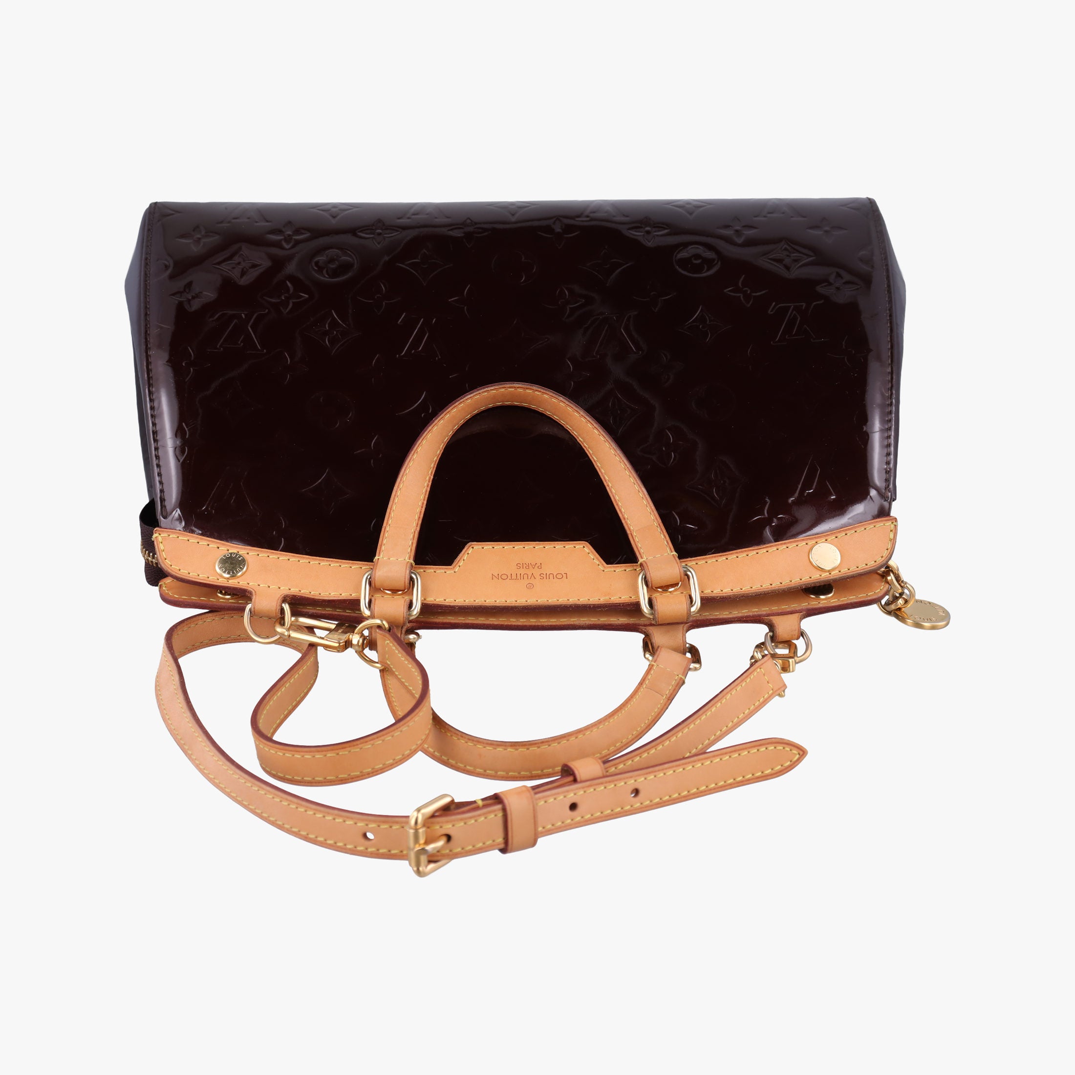 Pre-owned Louis Vuitton Brea MM AMARANTE Vernis M91619 shoulderbag | stylenewstar