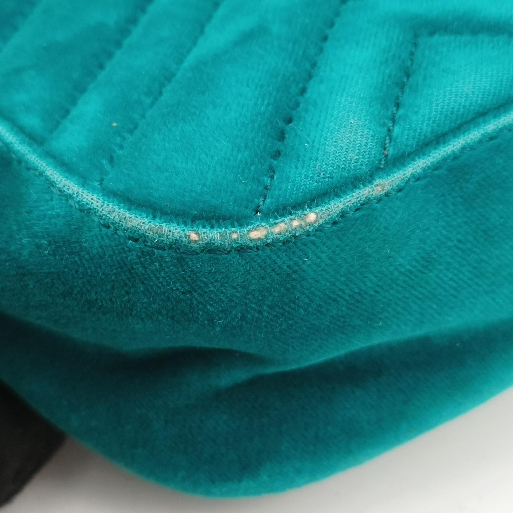 Pre-owned Gucci GG Marmont Blue velour 446744 shoulderbag | stylenewstar