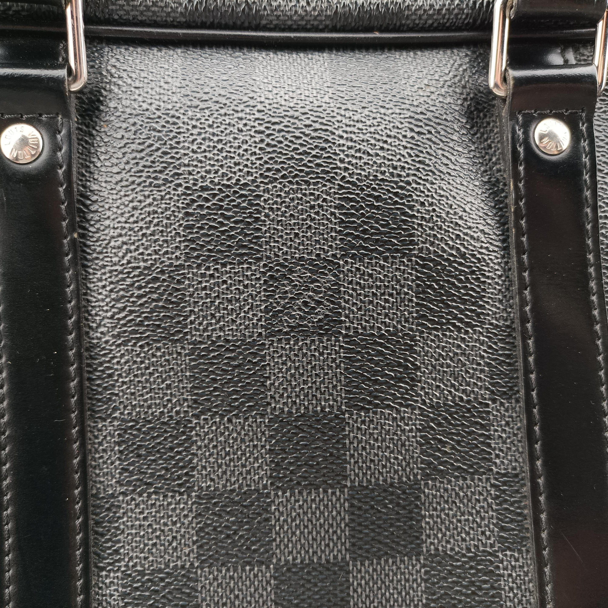 Pre-owned Louis Vuitton Porte Documents Voyage Noir Damier Graphite N41125 handbag | stylenewstar