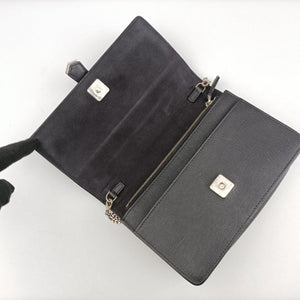 Pre-owned Fendi Monster Eyes Tube Black Leather 8M0346 shoulderbag | stylenewstar