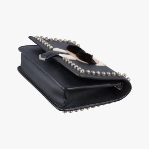 Pre-owned Fendi Monster Eyes Tube Black Leather 8M0346 shoulderbag | stylenewstar