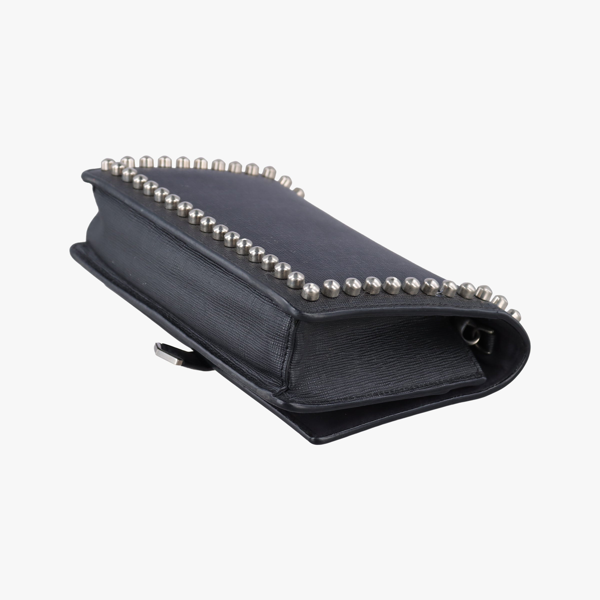 Pre-owned Fendi Monster Eyes Tube Black Leather 8M0346 shoulderbag | stylenewstar