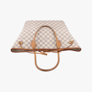 Pre-owned Louis Vuitton Neverfull MM Azur Damier Canvas N51107 shoulderbag | stylenewstar