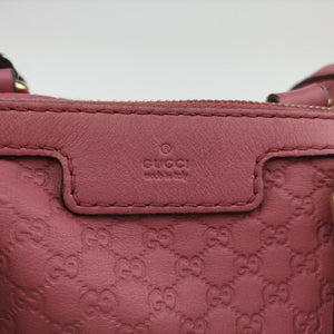 Vintage Gucci Guccissima Trim Web Joy Pink Leather 269876 bostonbag | stylenewstar