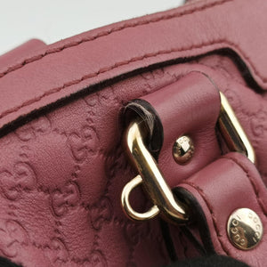 Vintage Gucci Guccissima Trim Web Joy Pink Leather 269876 bostonbag | stylenewstar