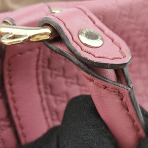 Vintage Gucci Guccissima Trim Web Joy Pink Leather 269876 bostonbag | stylenewstar