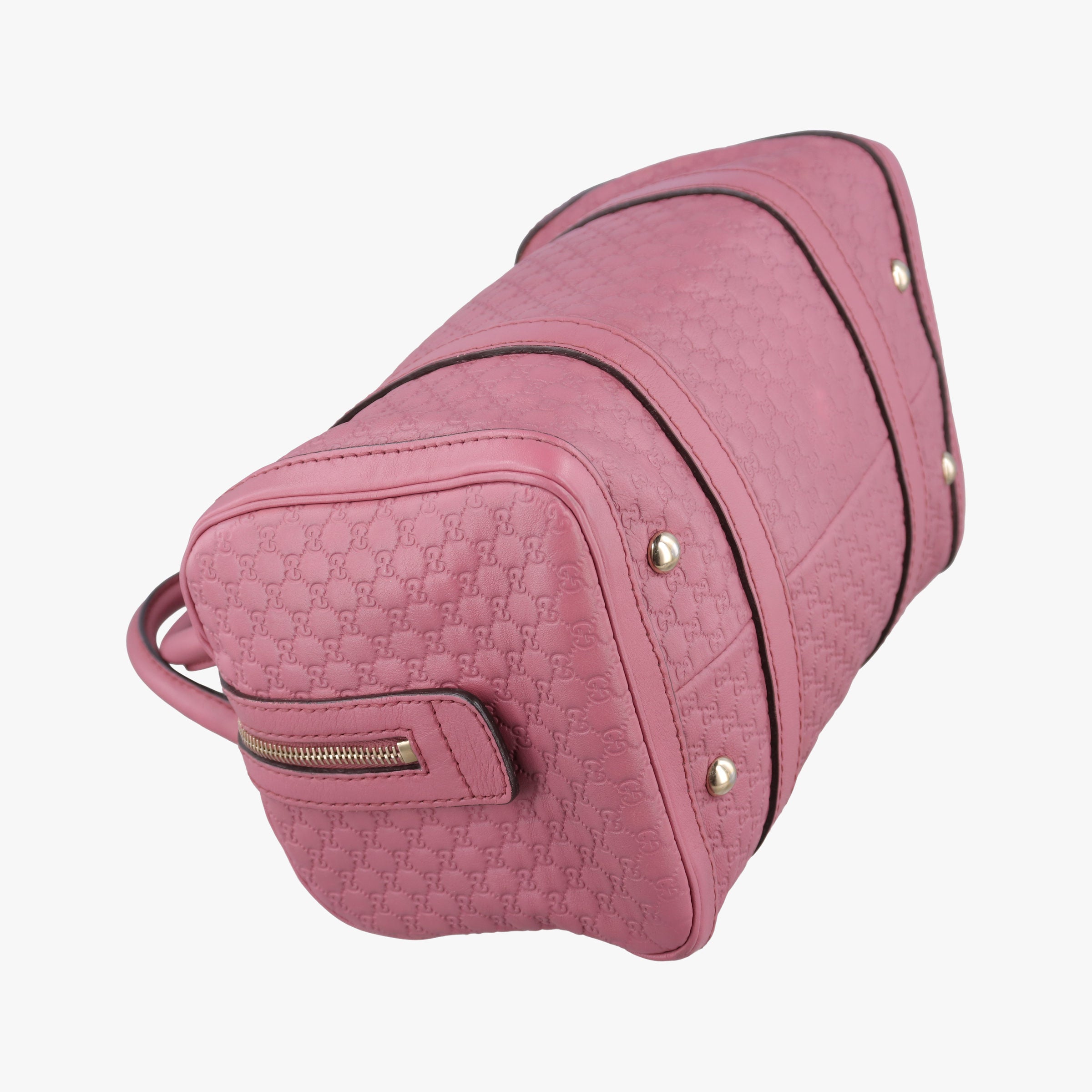 Vintage Gucci Guccissima Trim Web Joy Pink Leather 269876 bostonbag | stylenewstar