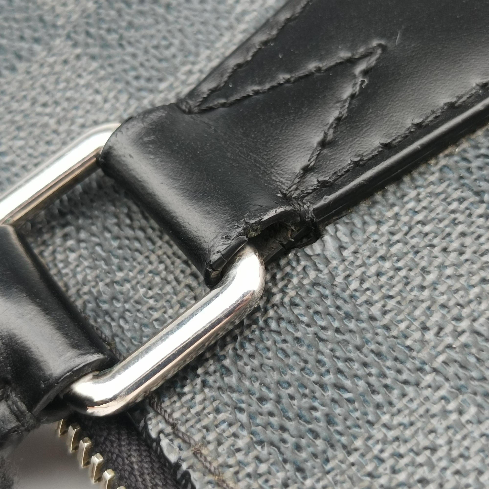 Pre-owned Louis Vuitton Porte Documents Jour Noir Damier Graphite N48224 handbag | stylenewstar