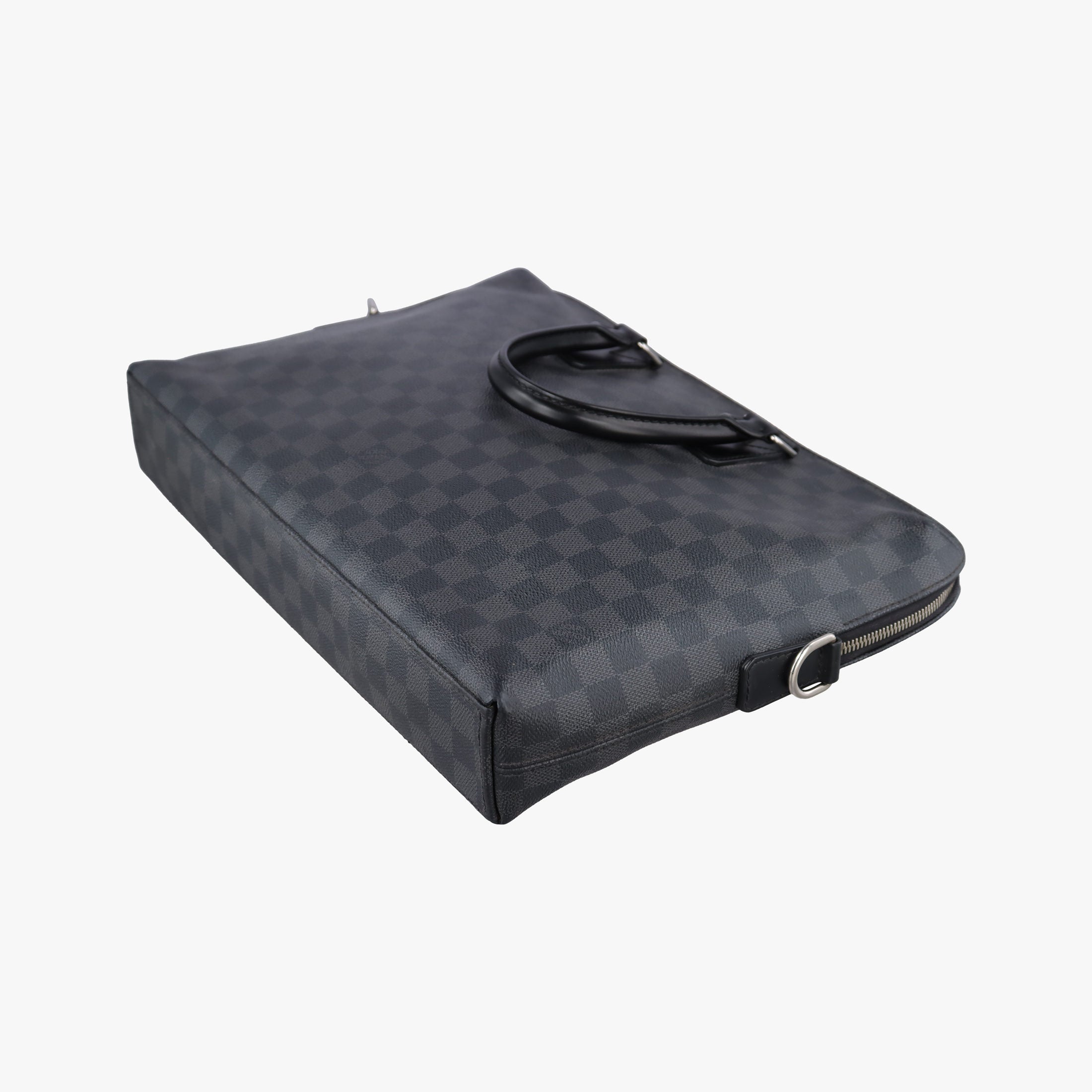 Pre-owned Louis Vuitton Porte Documents Jour Noir Damier Graphite N48224 handbag | stylenewstar