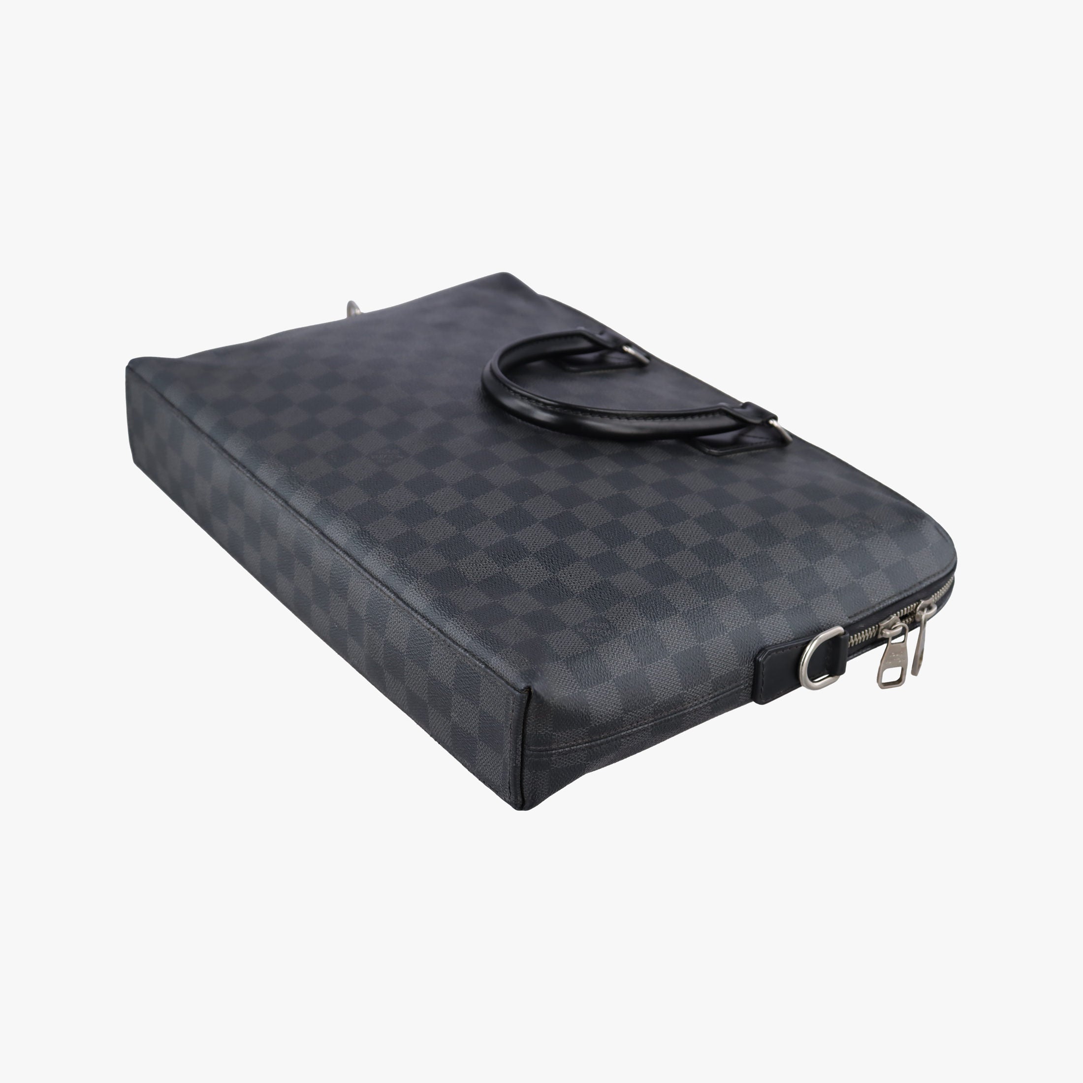 Pre-owned Louis Vuitton Porte Documents Jour Noir Damier Graphite N48224 handbag | stylenewstar