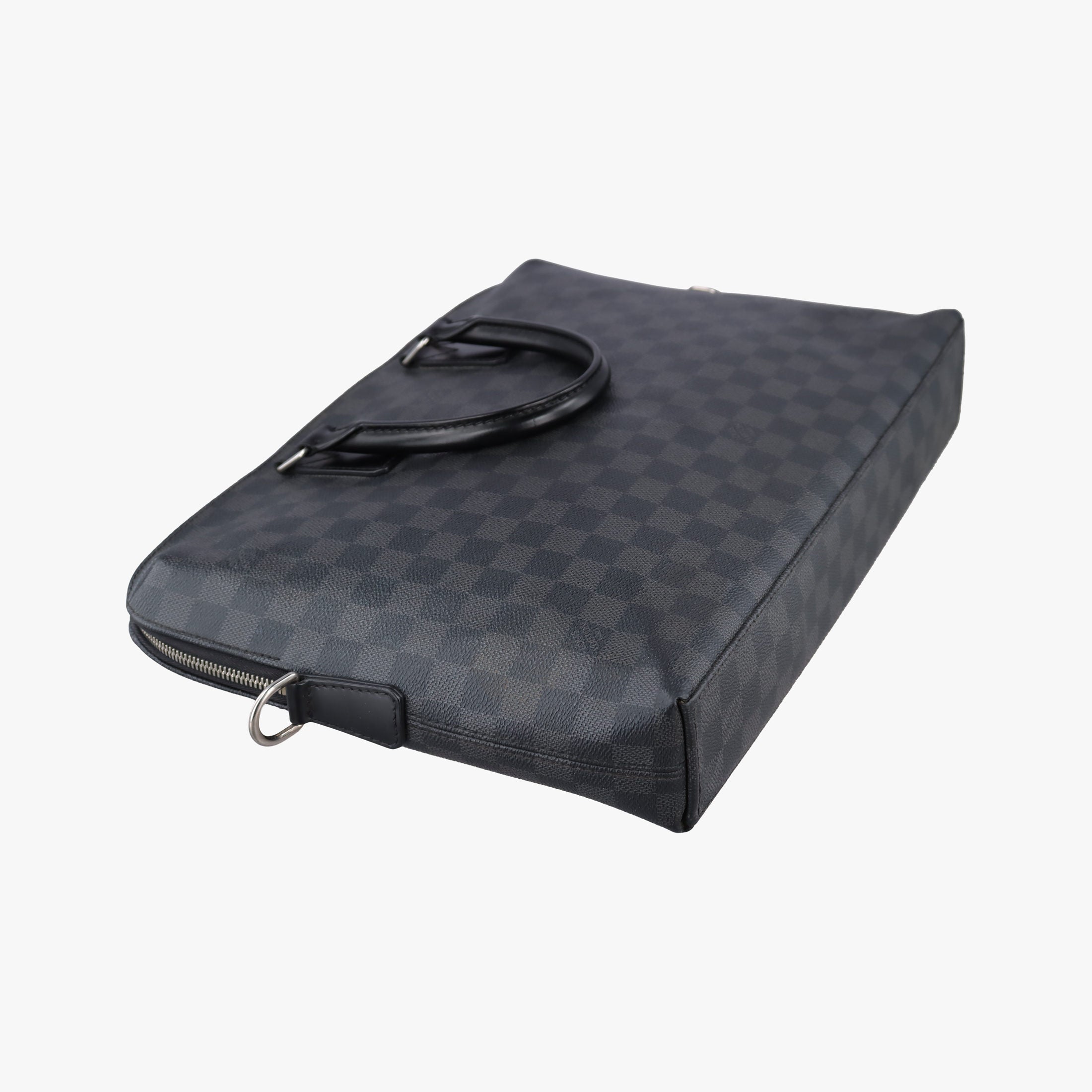 Pre-owned Louis Vuitton Porte Documents Jour Noir Damier Graphite N48224 handbag | stylenewstar