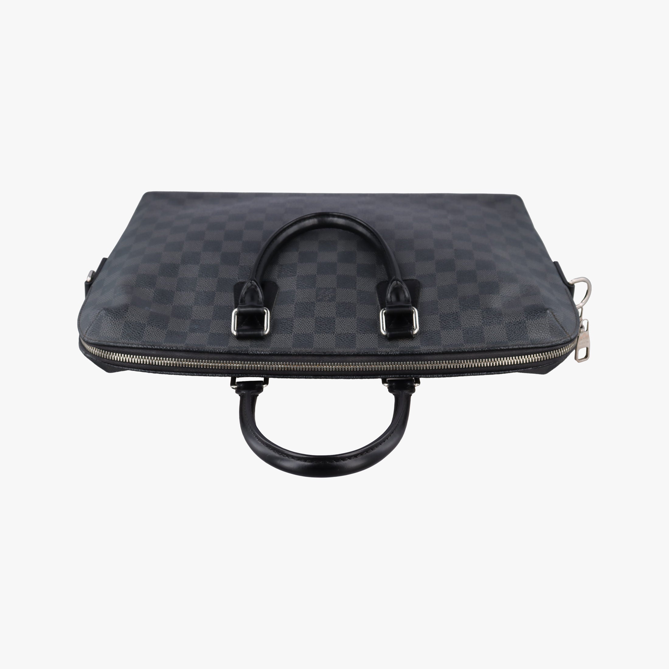 Pre-owned Louis Vuitton Porte Documents Jour Noir Damier Graphite N48224 handbag | stylenewstar
