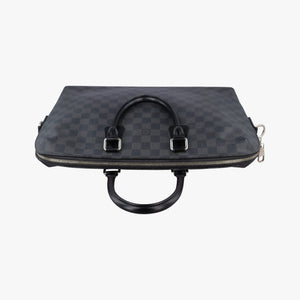 Pre-owned Louis Vuitton Porte Documents Jour Noir Damier Graphite N48224 handbag | stylenewstar