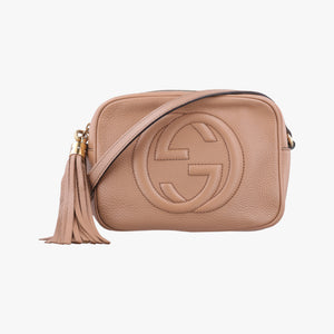 Pre-owned Gucci Soho Beige Leather 308364 shoulderbag | stylenewstar