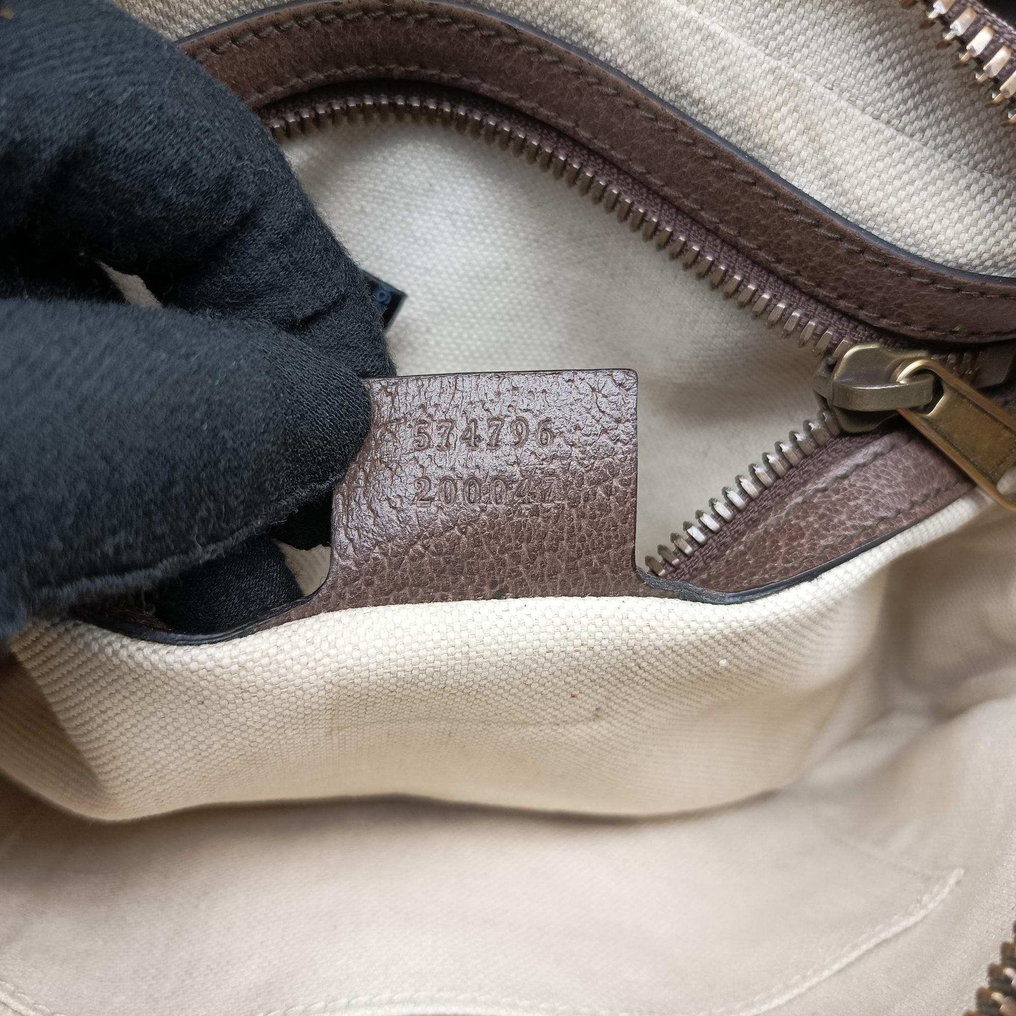 Pre-owned Gucci Ophidia Beige×Brown PVC coated canvas×leather 574796 bum bag/waist bag | stylenewstar