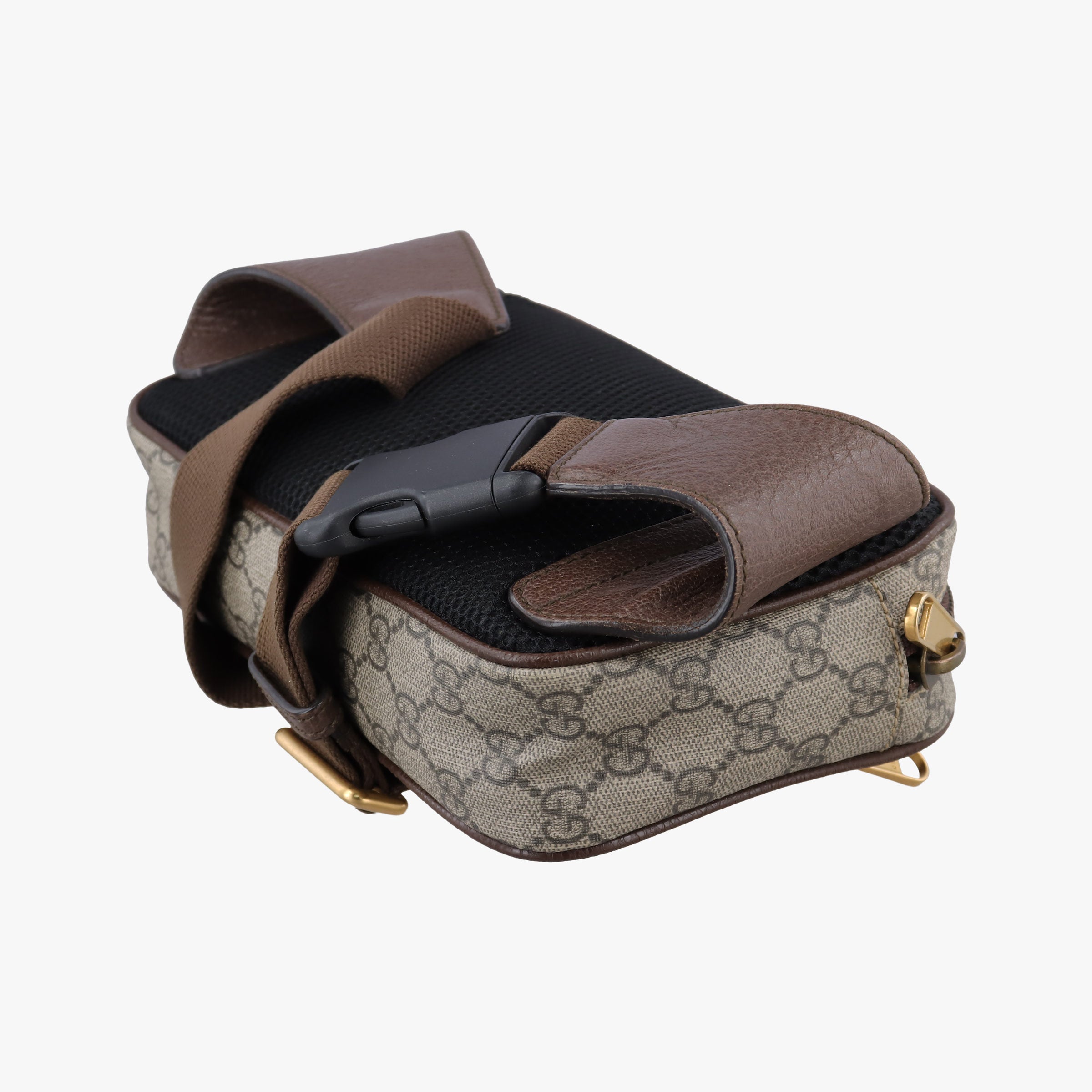 Pre-owned Gucci Ophidia Beige×Brown PVC coated canvas×leather 574796 bum bag/waist bag | stylenewstar