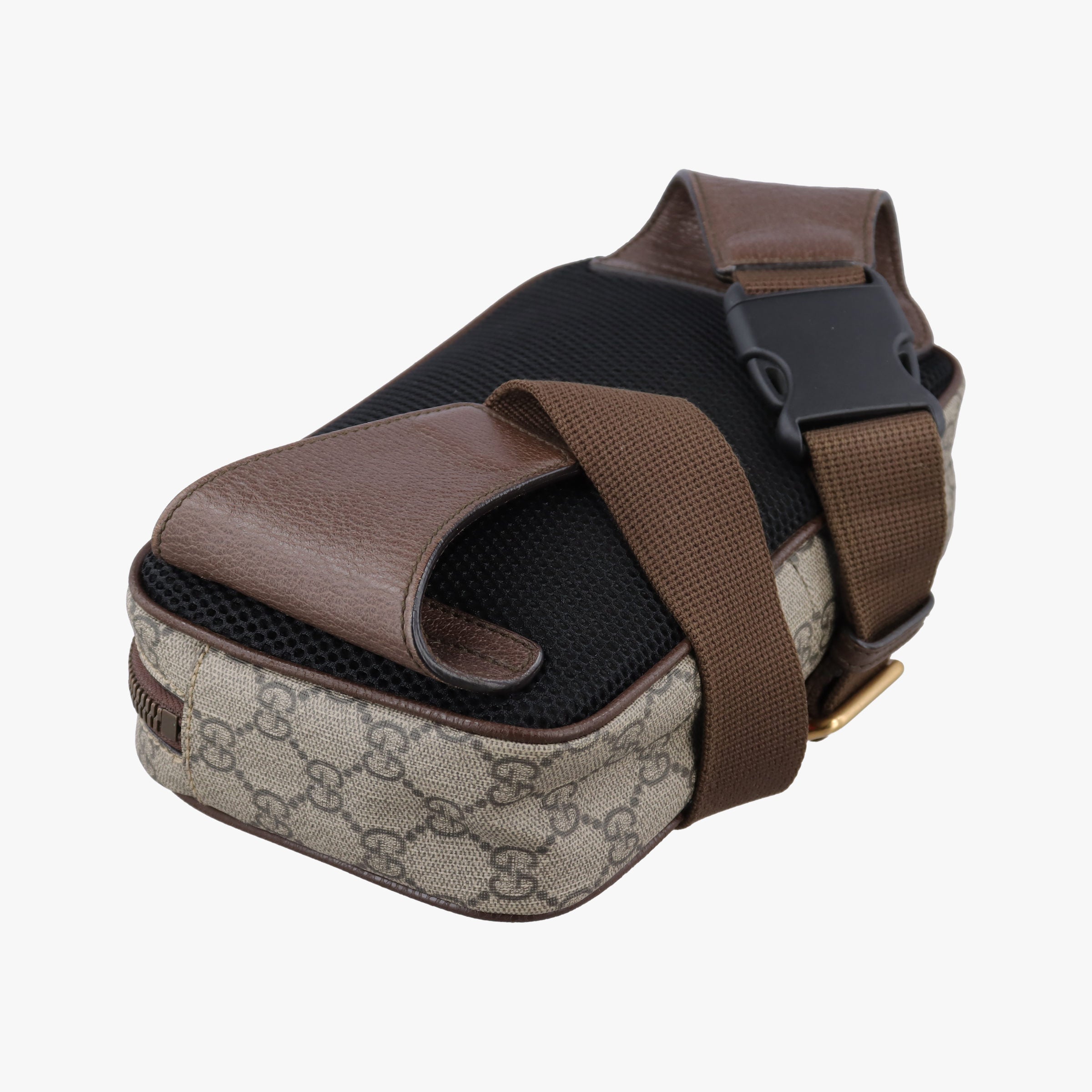 Pre-owned Gucci Ophidia Beige×Brown PVC coated canvas×leather 574796 bum bag/waist bag | stylenewstar