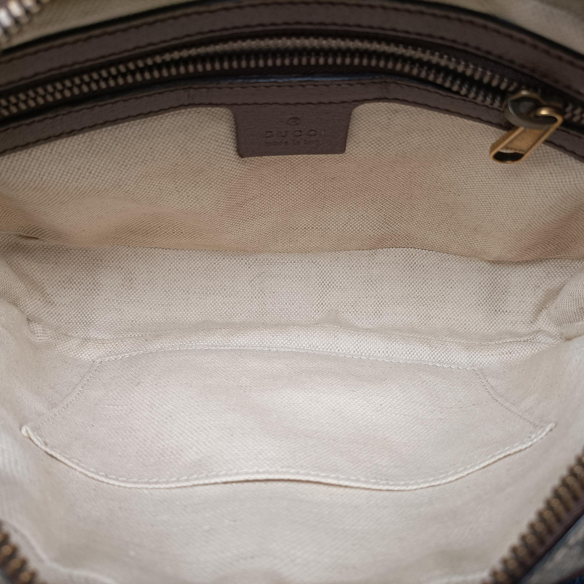 Pre-owned Gucci Ophidia Beige×Brown PVC coated canvas×leather 574796 bum bag/waist bag | stylenewstar