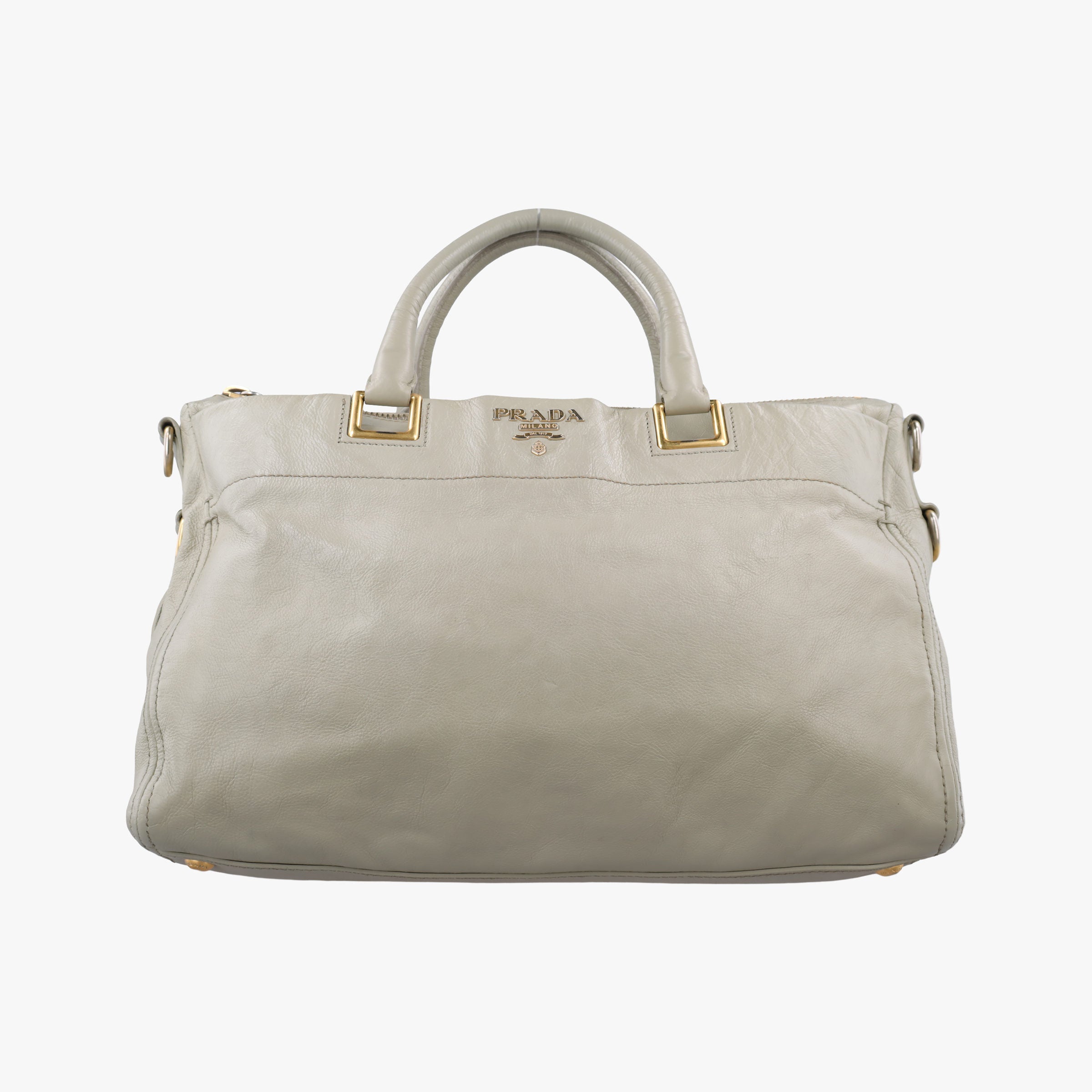 Vintage Prada Soft Top Gray Leather  handbag | stylenewstar