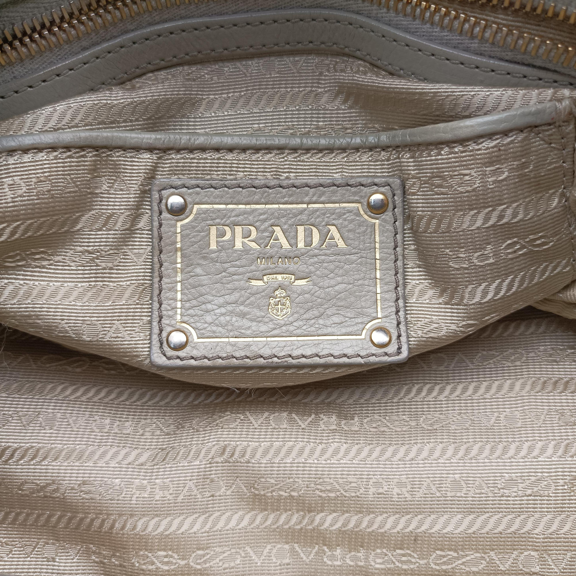 Vintage Prada Soft Top Gray Leather  handbag | stylenewstar