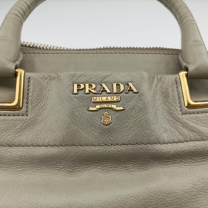 Vintage Prada Soft Top Gray Leather  handbag | stylenewstar