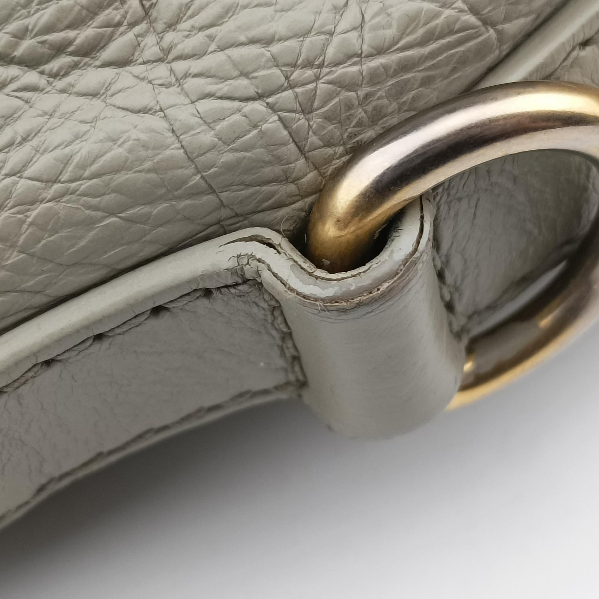 Vintage Prada Soft Top Gray Leather  handbag | stylenewstar