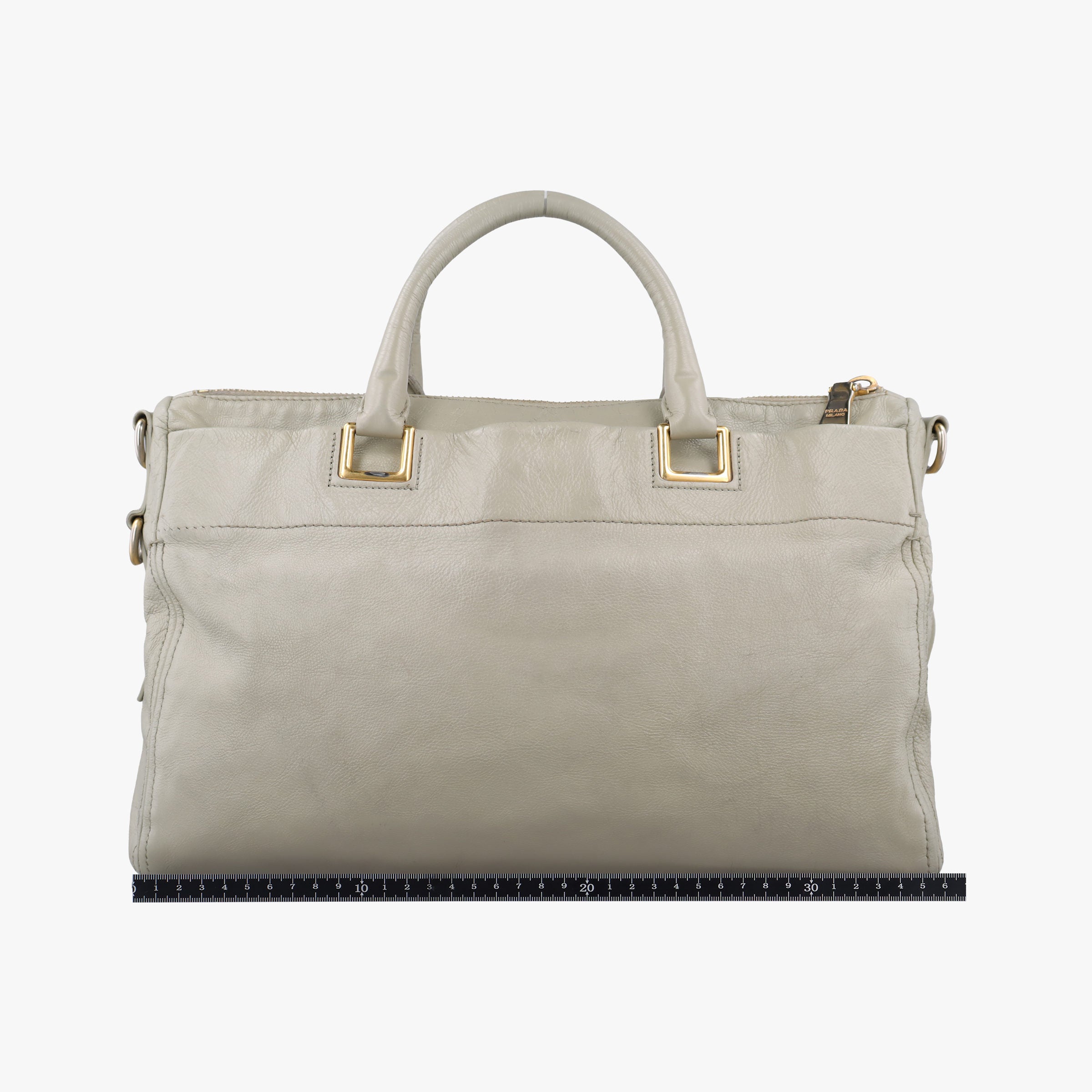 Vintage Prada Soft Top Gray Leather  handbag | stylenewstar