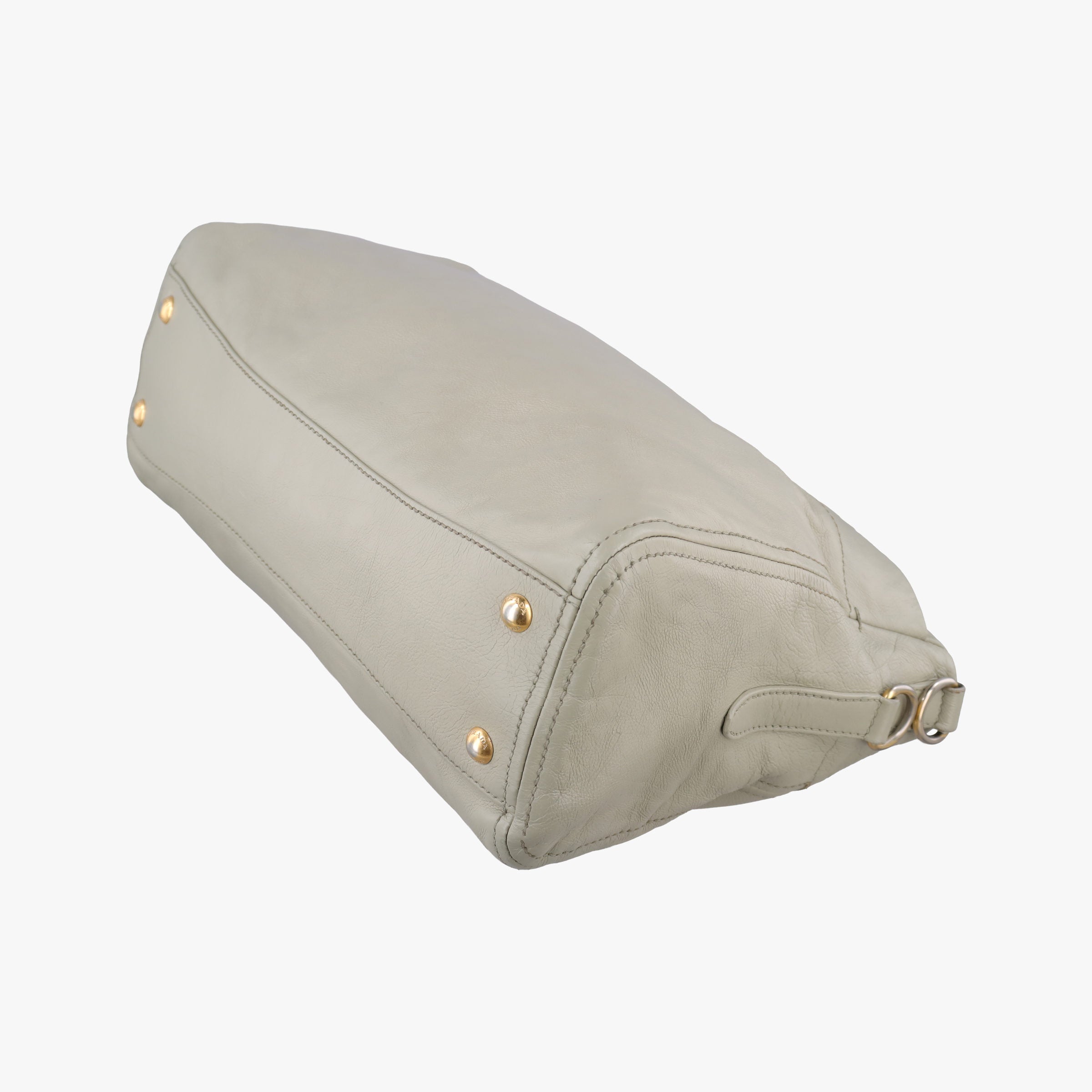Vintage Prada Soft Top Gray Leather  handbag | stylenewstar