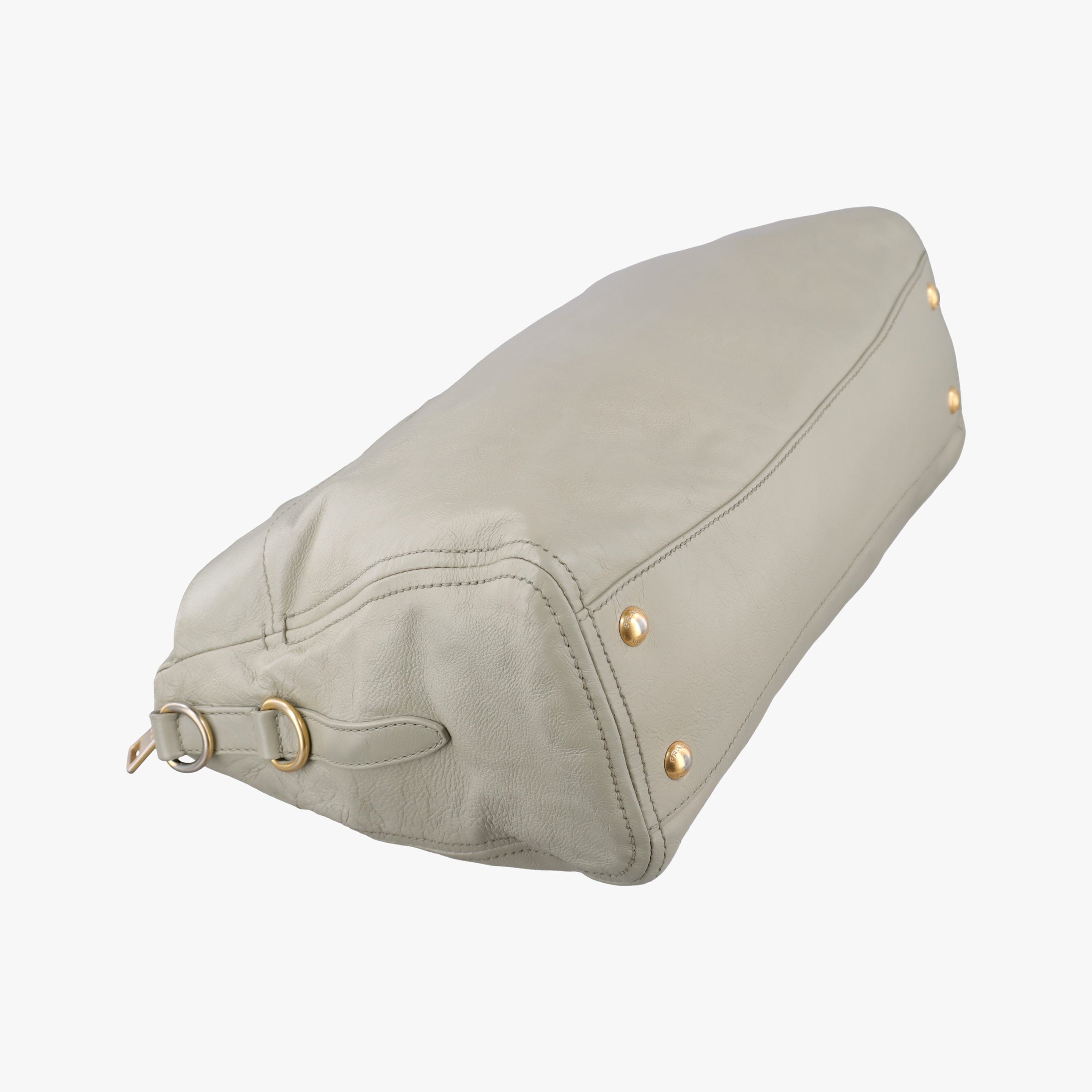 Vintage Prada Soft Top Gray Leather  handbag | stylenewstar