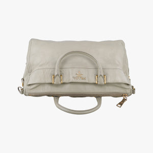 Vintage Prada Soft Top Gray Leather  handbag | stylenewstar