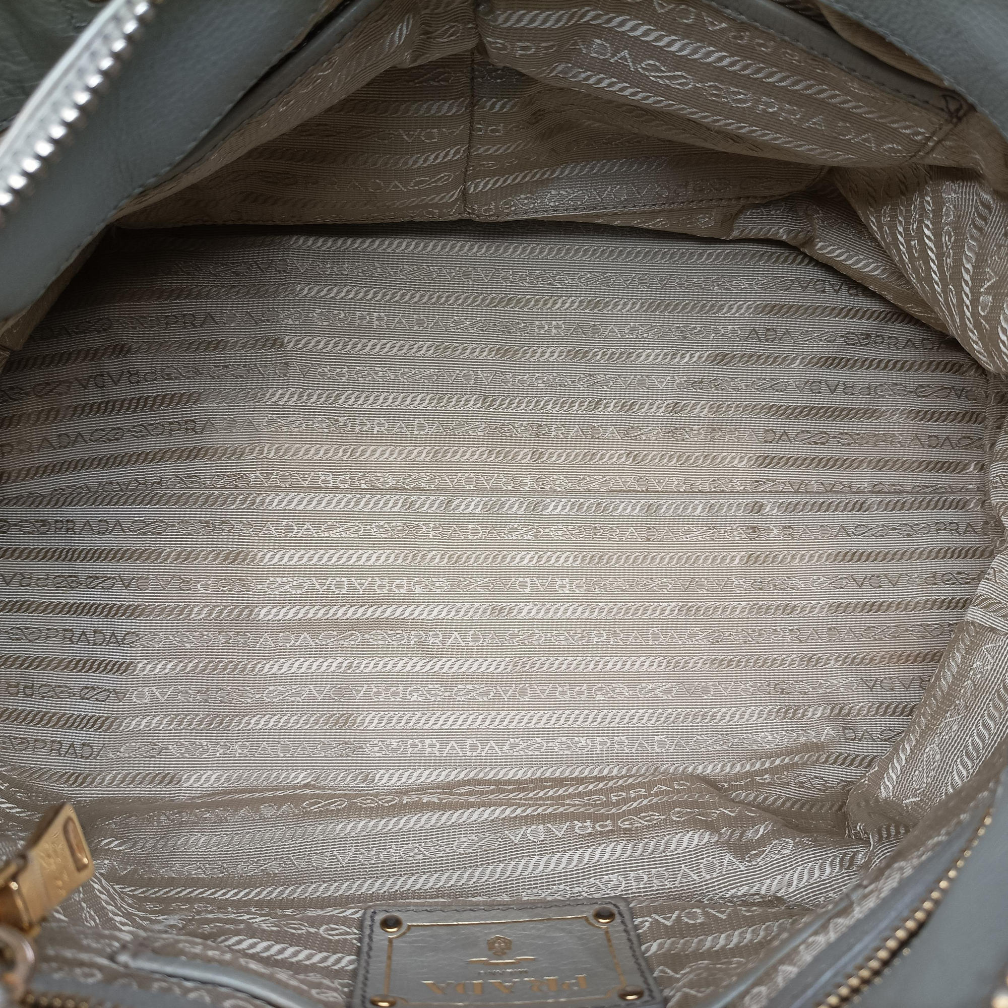 Vintage Prada Soft Top Gray Leather  handbag | stylenewstar