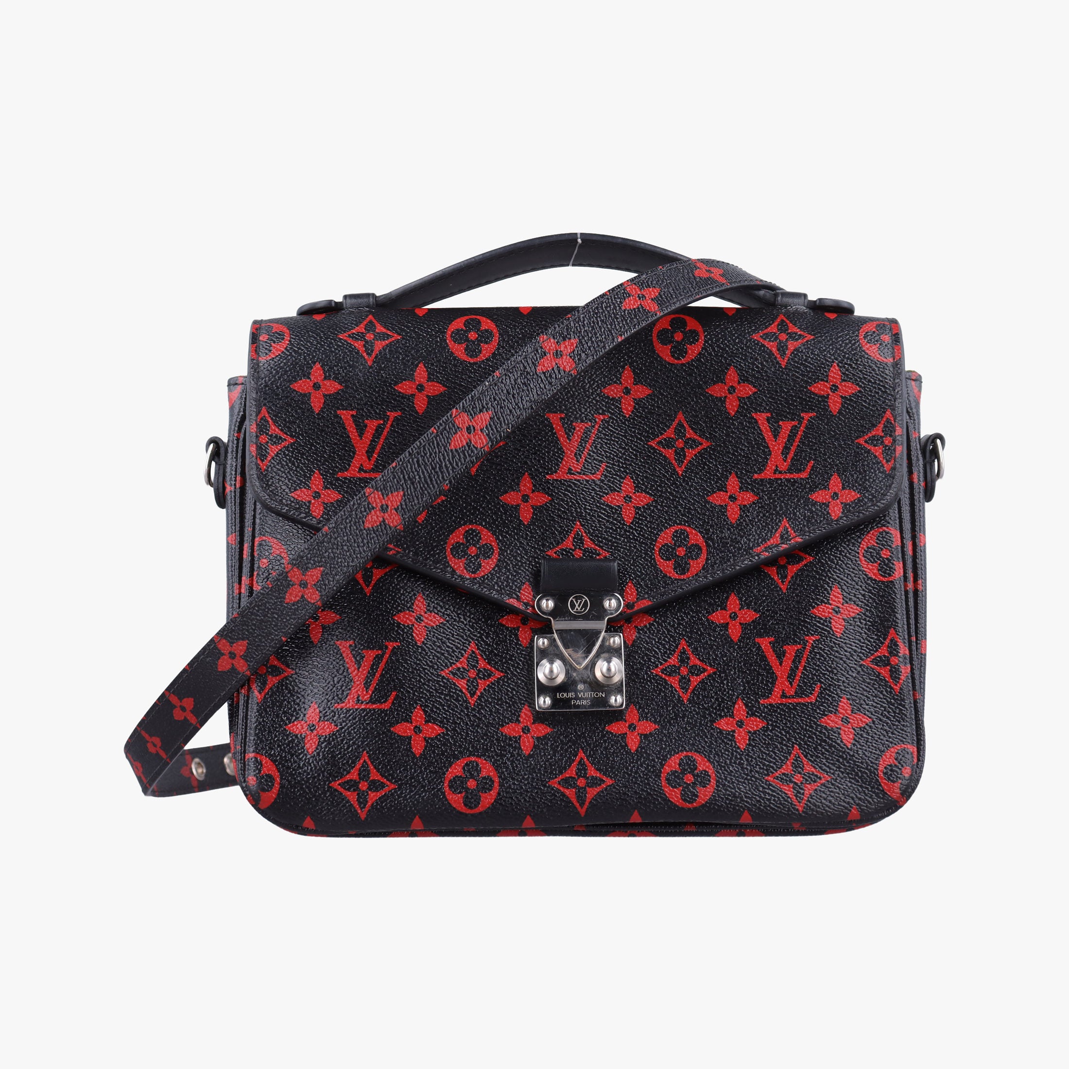 Secondhand Louis Vuitton Pochette Metis MM Noir×ROUGE Monogram Infrarouge M41462 shoulderbag | stylenewstar