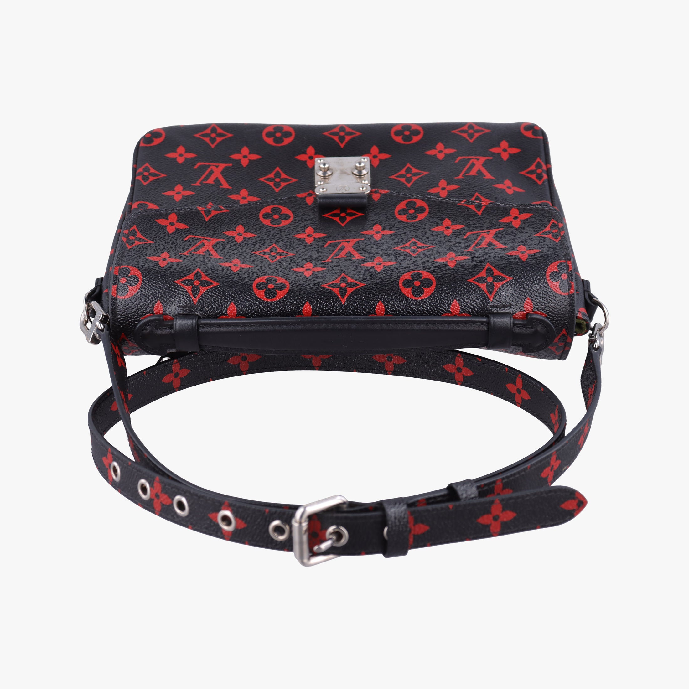 Secondhand Louis Vuitton Pochette Metis MM Noir×ROUGE Monogram Infrarouge M41462 shoulderbag | stylenewstar