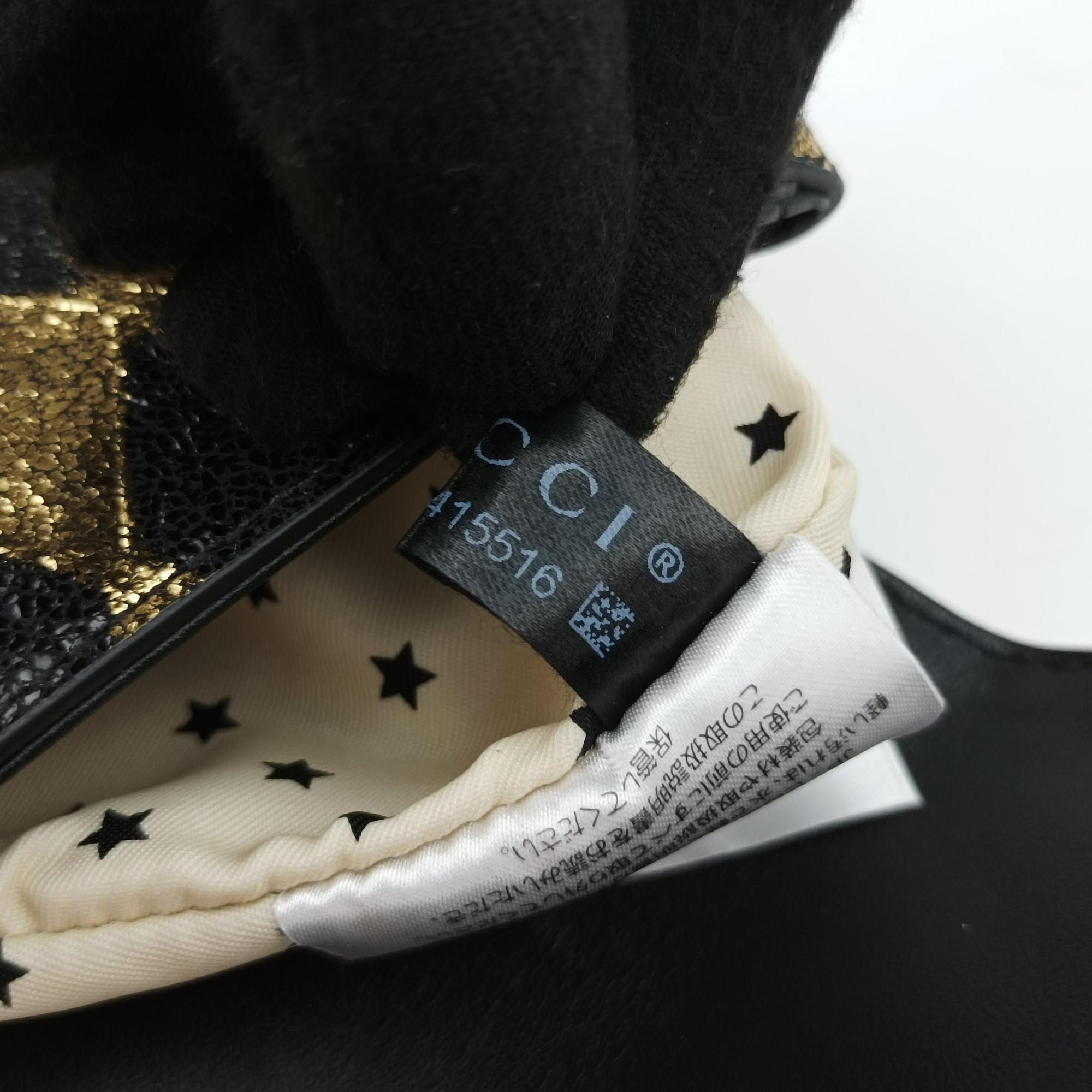 Vintage Gucci Metallic Crackle Golden×black Leather 605112 bum bag/waist bag | stylenewstar