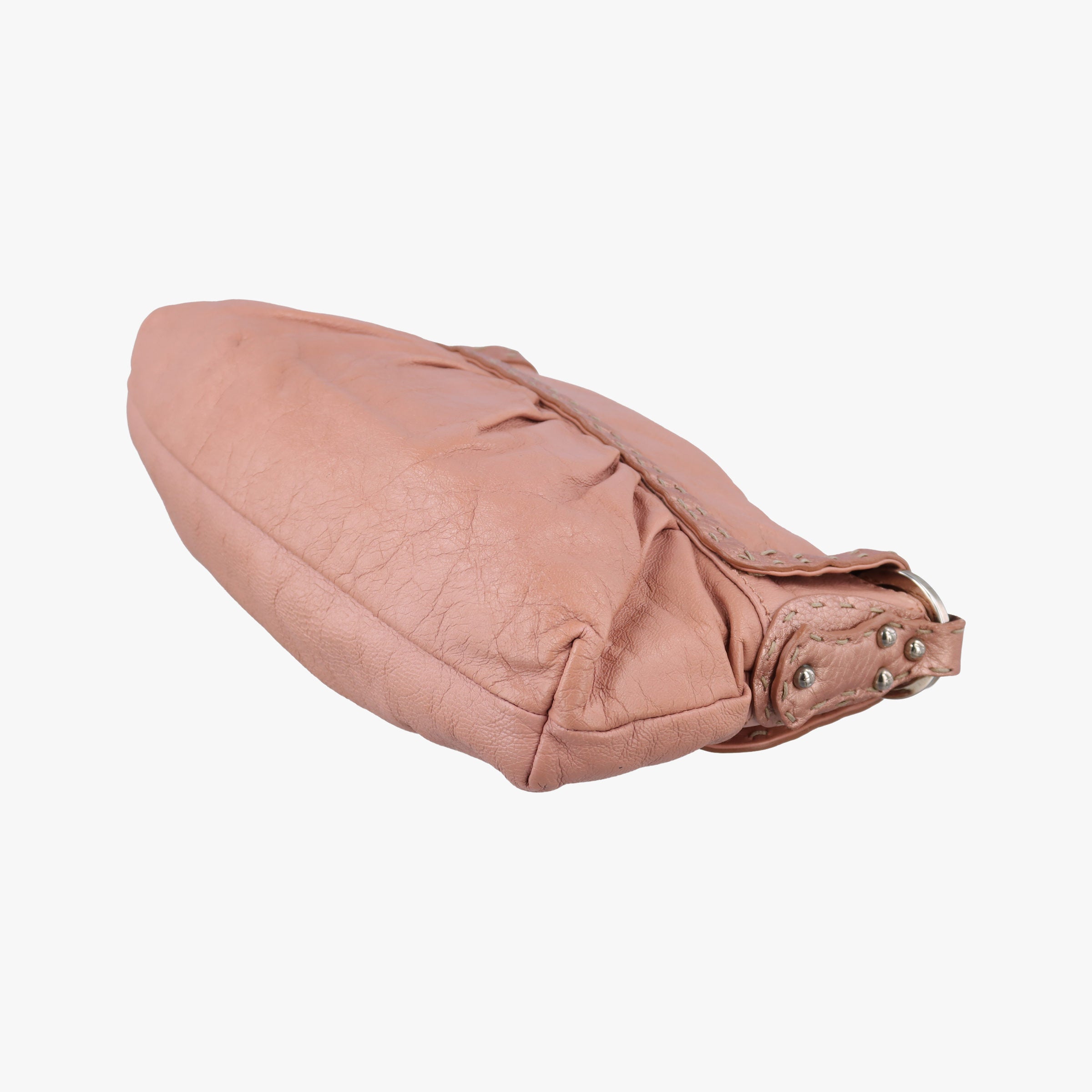 Pre-owned Fendi selleria flap Pink Leather 8BR356 shoulderbag | stylenewstar