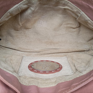 Pre-owned Fendi selleria flap Pink Leather 8BR356 shoulderbag | stylenewstar