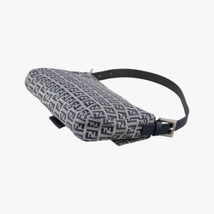 Pre-owned Fendi Mamma Baguette Navy Canvas 26424 shoulderbag | stylenewstar