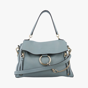 Pre-owned Chloe FAYE DAY Blue Leather  shoulderbag | stylenewstar