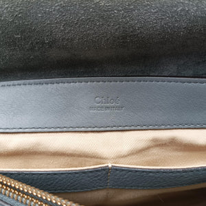 Pre-owned Chloe FAYE DAY Blue Leather  shoulderbag | stylenewstar