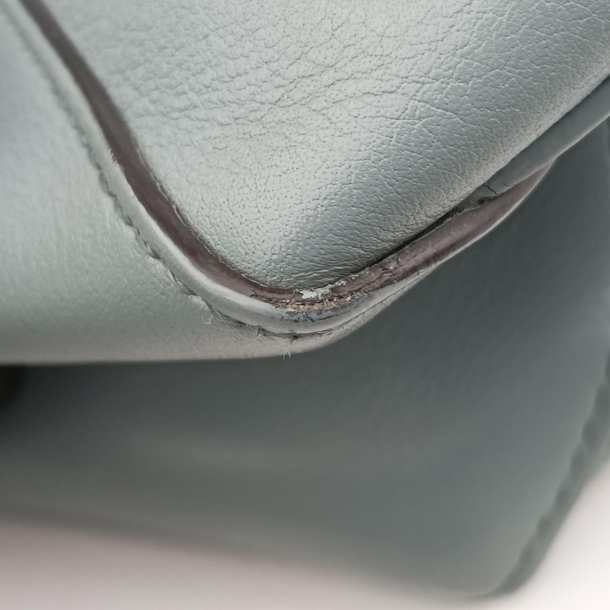 Pre-owned Chloe FAYE DAY Blue Leather  shoulderbag | stylenewstar