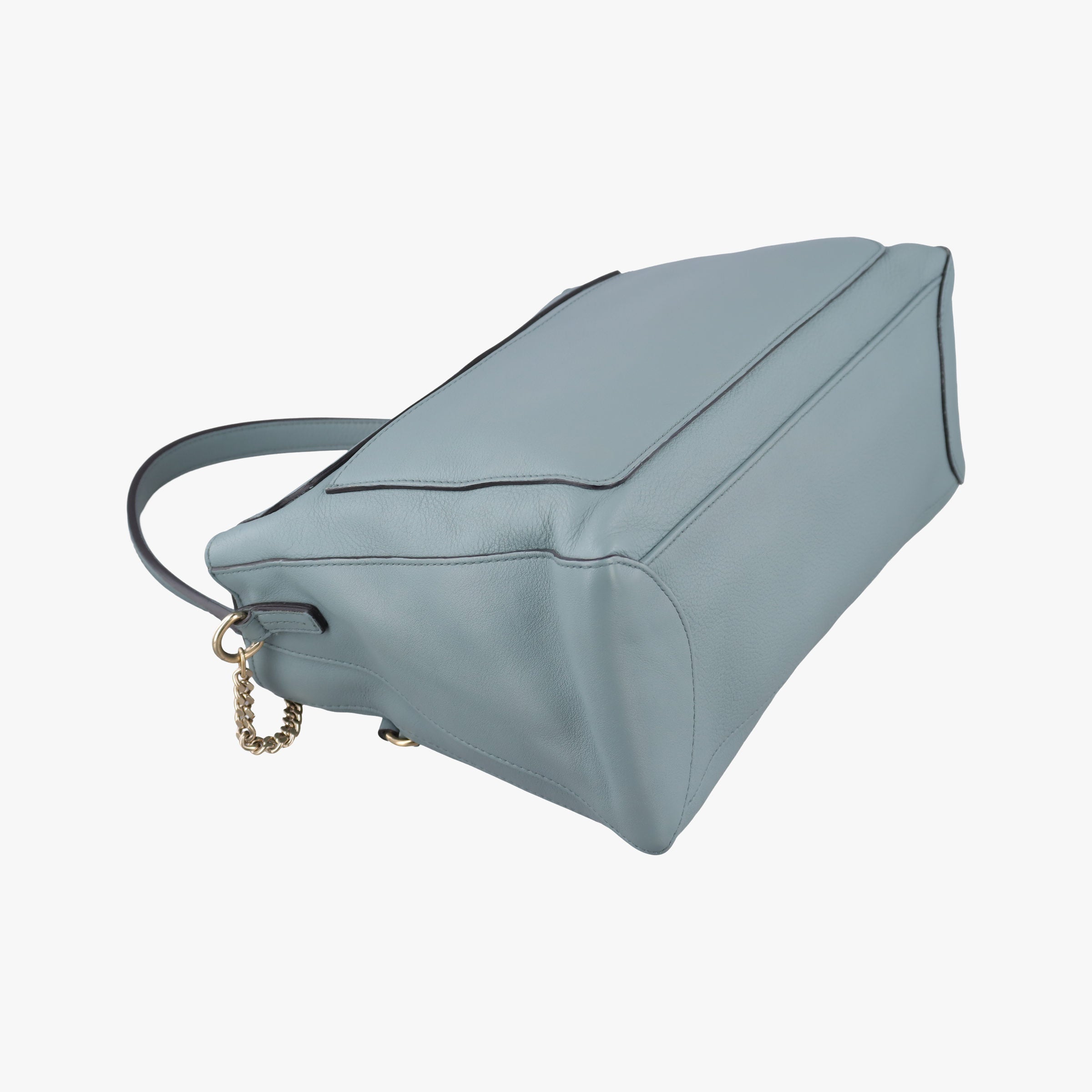 Pre-owned Chloe FAYE DAY Blue Leather  shoulderbag | stylenewstar