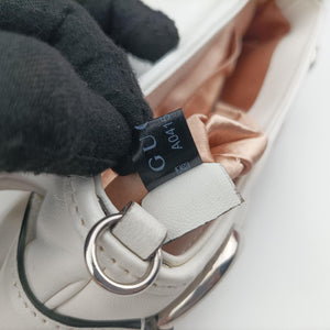 Pre-owned Gucci Horsebit White Leather 764339 shoulderbag | stylenewstar