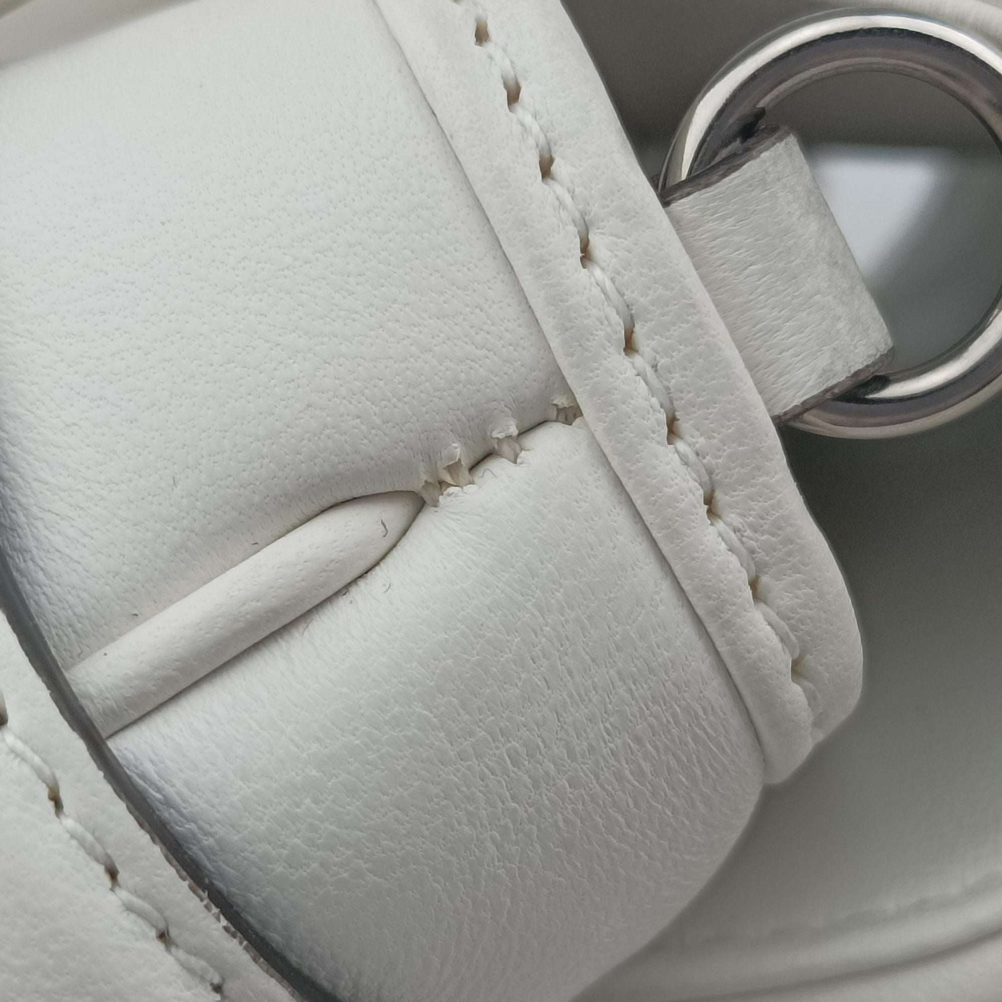 Pre-owned Gucci Horsebit White Leather 764339 shoulderbag | stylenewstar