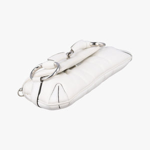 Pre-owned Gucci Horsebit White Leather 764339 shoulderbag | stylenewstar