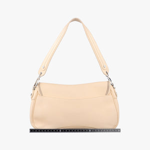 Pre-owned Christian Dior D charm ivory Leather  handbag | stylenewstar