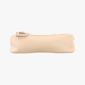 Pre-owned Christian Dior D charm ivory Leather  handbag | stylenewstar