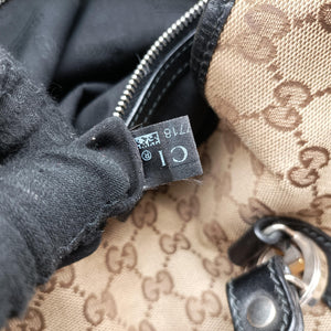 Pre-owned Gucci GG Canvas GG Twins Beige × Black Canvas×Leather 232957 handbag | stylenewstar